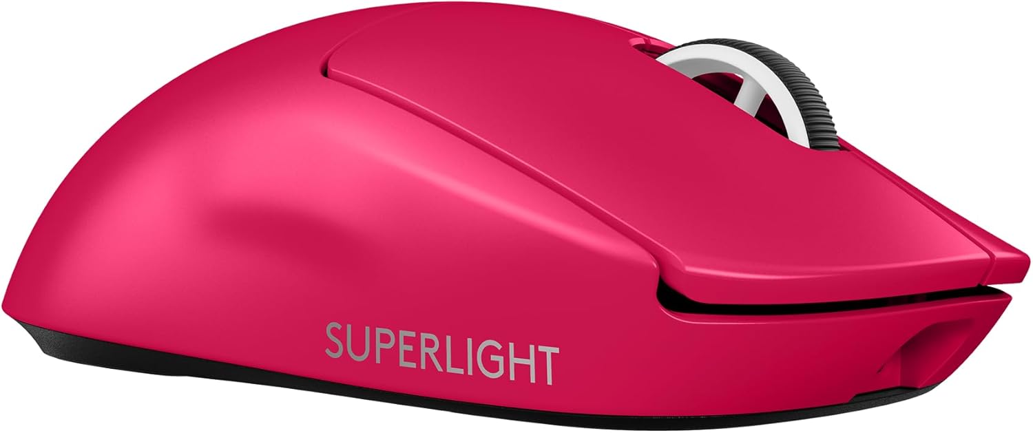 Logitech G PRO X Superlight 2 Lightspeed Wireless Gaming Mouse, Lightweight, LIGHTFORCE Hybrid Switches, Hero 2 Sensor, 32,000 DPI, 5 Programmable Buttons, USB-C Charging, PC & Mac - Magenta