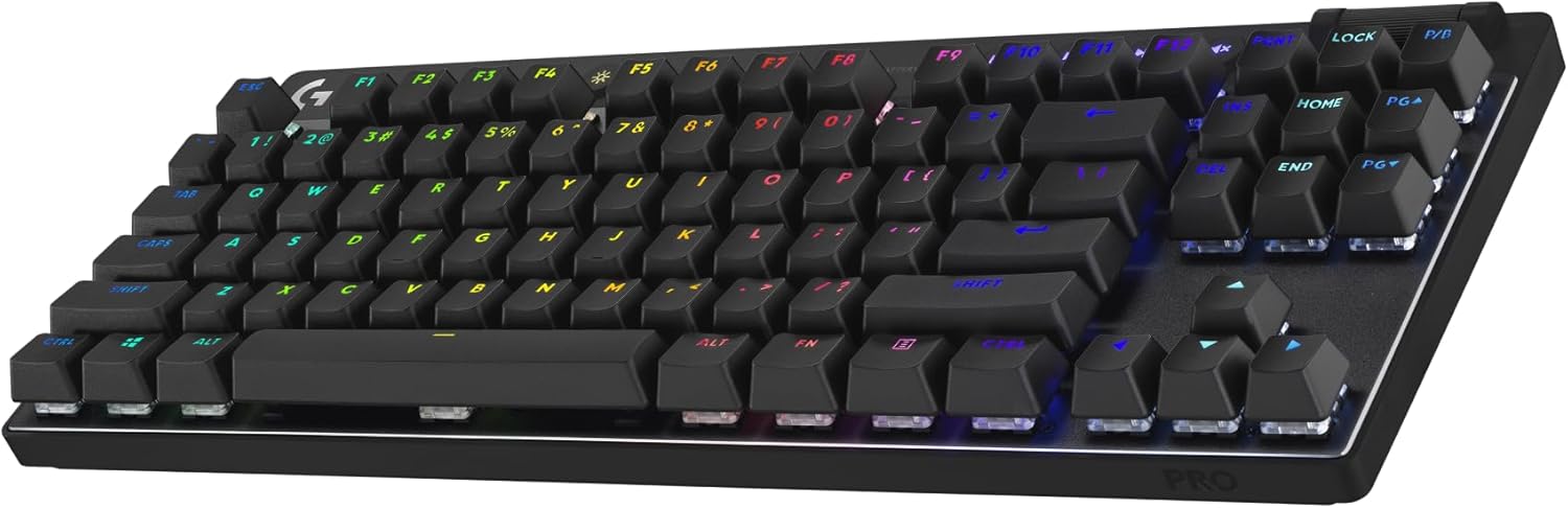 Logitech G PRO X TKL Lightspeed Wireless Gaming Keyboard - PBT Keycaps, GX Brown Tactile Switches, LIGHTSYNC RGB