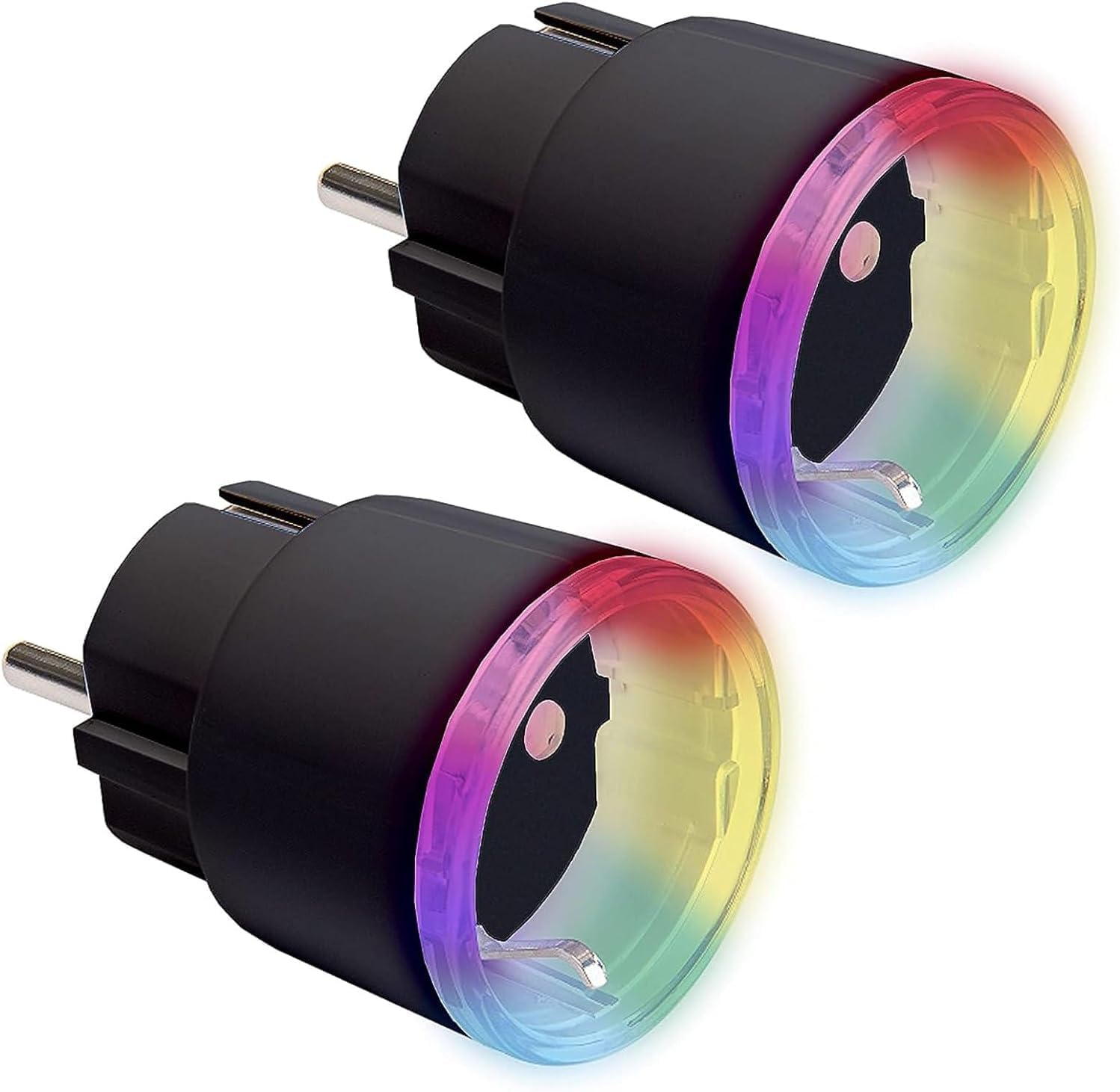 Shelly Plus Plug S Dual Pack – Smart Socket Compatible with Alexa and Google Home, Programmable Voice Control, Bluetooth; Wi-Fi Device for Device Automation, Black