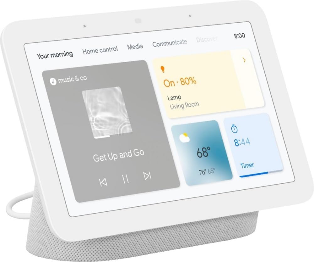 Google Nest Hub 7" Smart Display with Google Assistant (2nd Gen) — Chalk