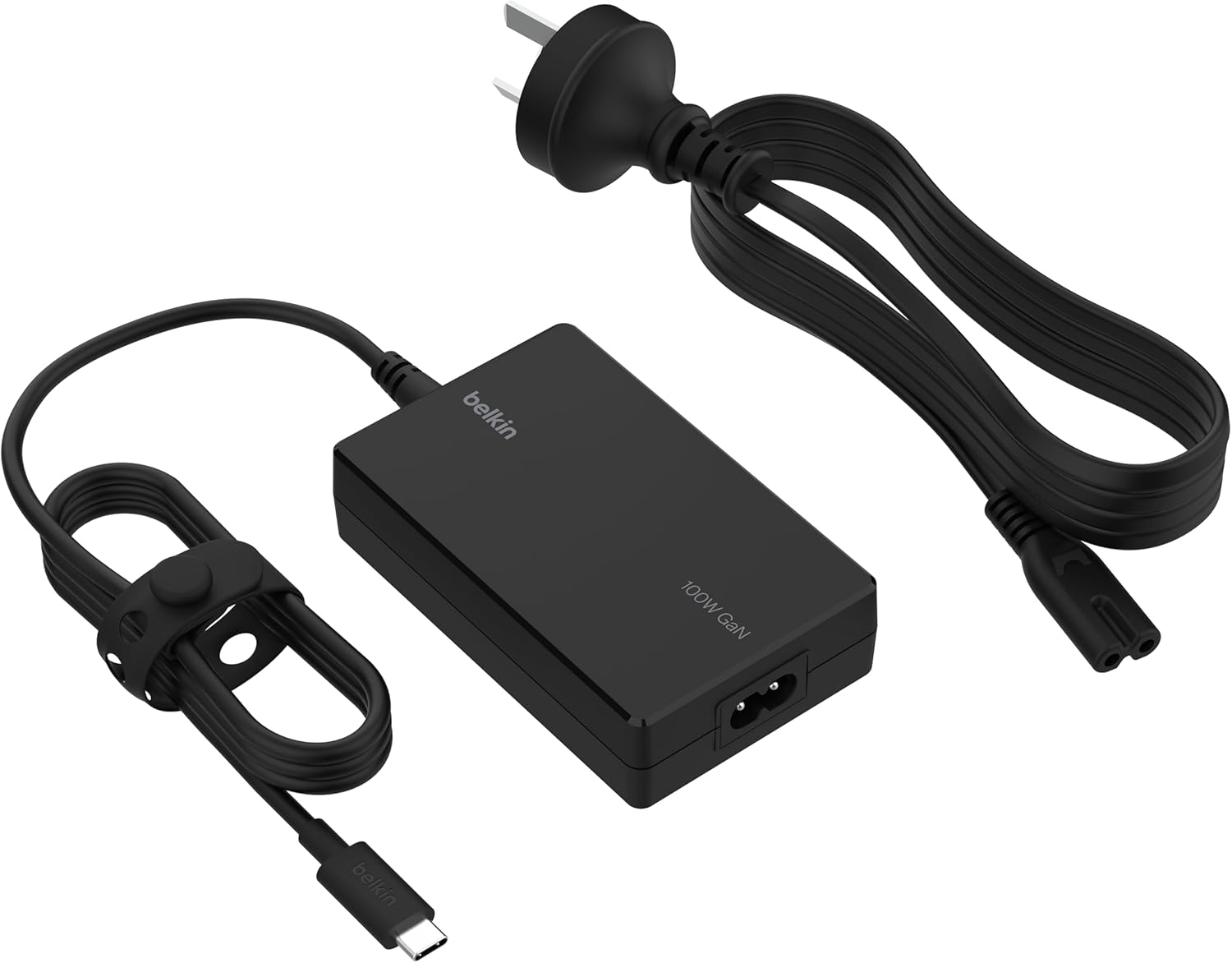 Belkin Connect 100W USB-C Core GaN Power Adapter — 2.5m Cable, for MacBook Pro and Gaming Laptops