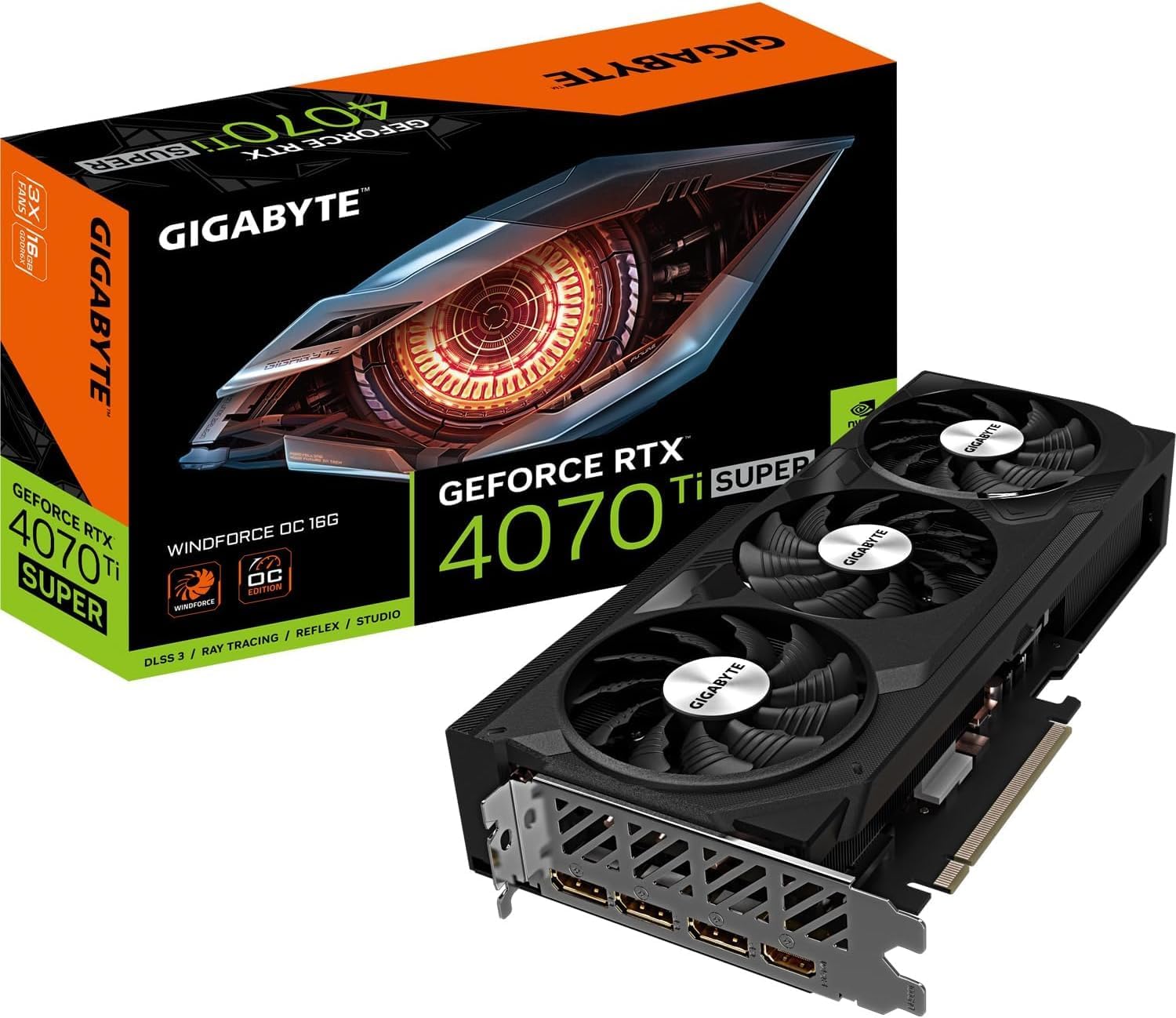 Gigabyte GeForce RTX 4070 Ti Super Gaming OC 16G Graphics Card — 16GB GDDR6X 256-bit, PCIe 4.0, WINDFORCE Triple Fan, 2640MHz Core Clock, GV-N407TSGAMING OC-16GD