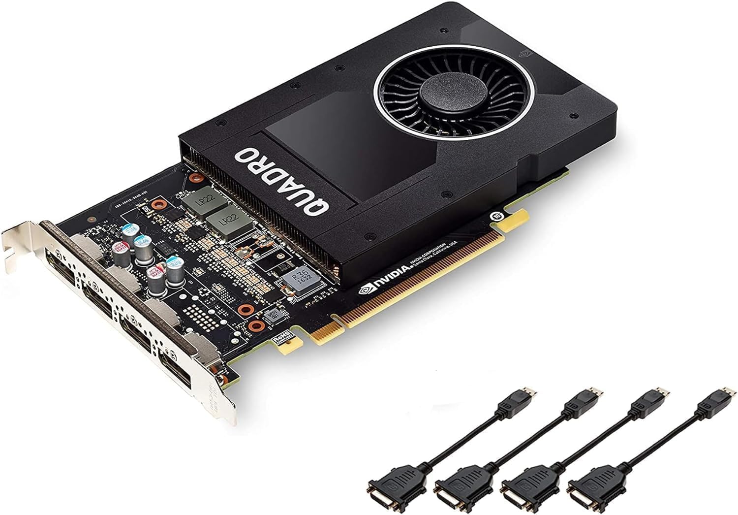 NVIDIA Quadro P2000 5GB GDDR5 Single Slot Graphics Card - 1024 CUDA Cores, 3.0 TFLOPS, 160Bit, 140GB/s, 4X DisplayPort 1.4, 75W Power Consumption, PCI Express 3.0 x16 (Renewed)