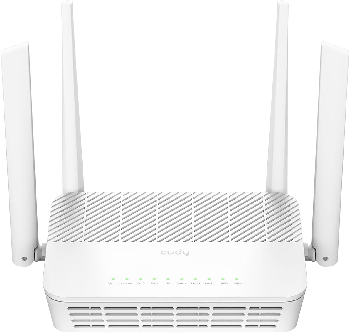 Cudy WR3000S AX3000 Dual Band WiFi 6 Mesh Router, 5 Gigabit Ethernet RJ45 Ports, 4 Antennas, MU-MIMO, OpenVPN, Wireguard, Zerotier, Ipsec VPN, Cloud APP