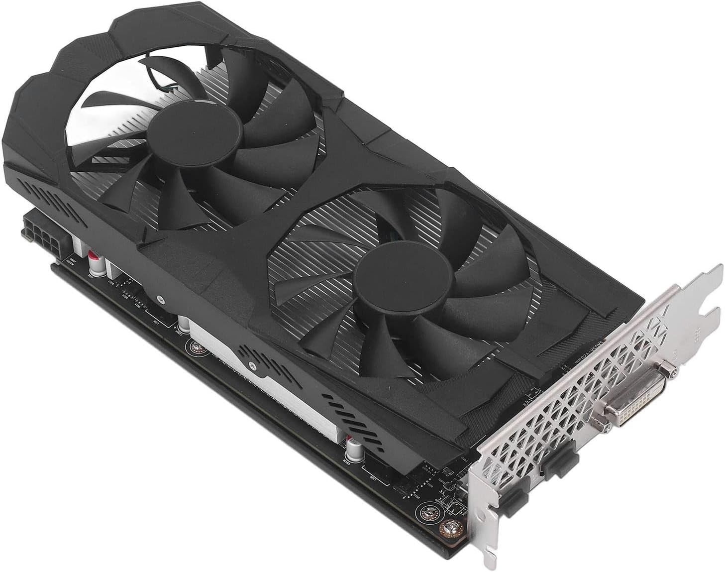 RX 580 Graphics Card, 256 Bit GDDR5 1284/1500MHz PCI Express 3.0 Gaming GPU Graphics Card, HDMI DVI DP with Two Cooling Fans for Office and Gaming (RX580