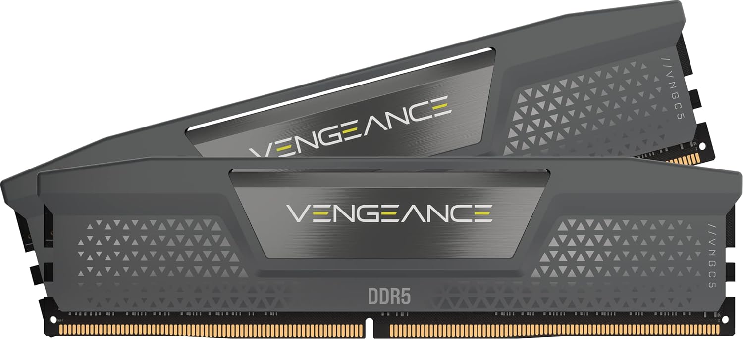 CORSAIR Vengeance DDR5 16GB (2x8GB) DDR5 5200MHz CL40 AMD Expo Intel XMP iCUE Compatible Computer Memory – Grey (CMK16GX5M2B5200Z40)