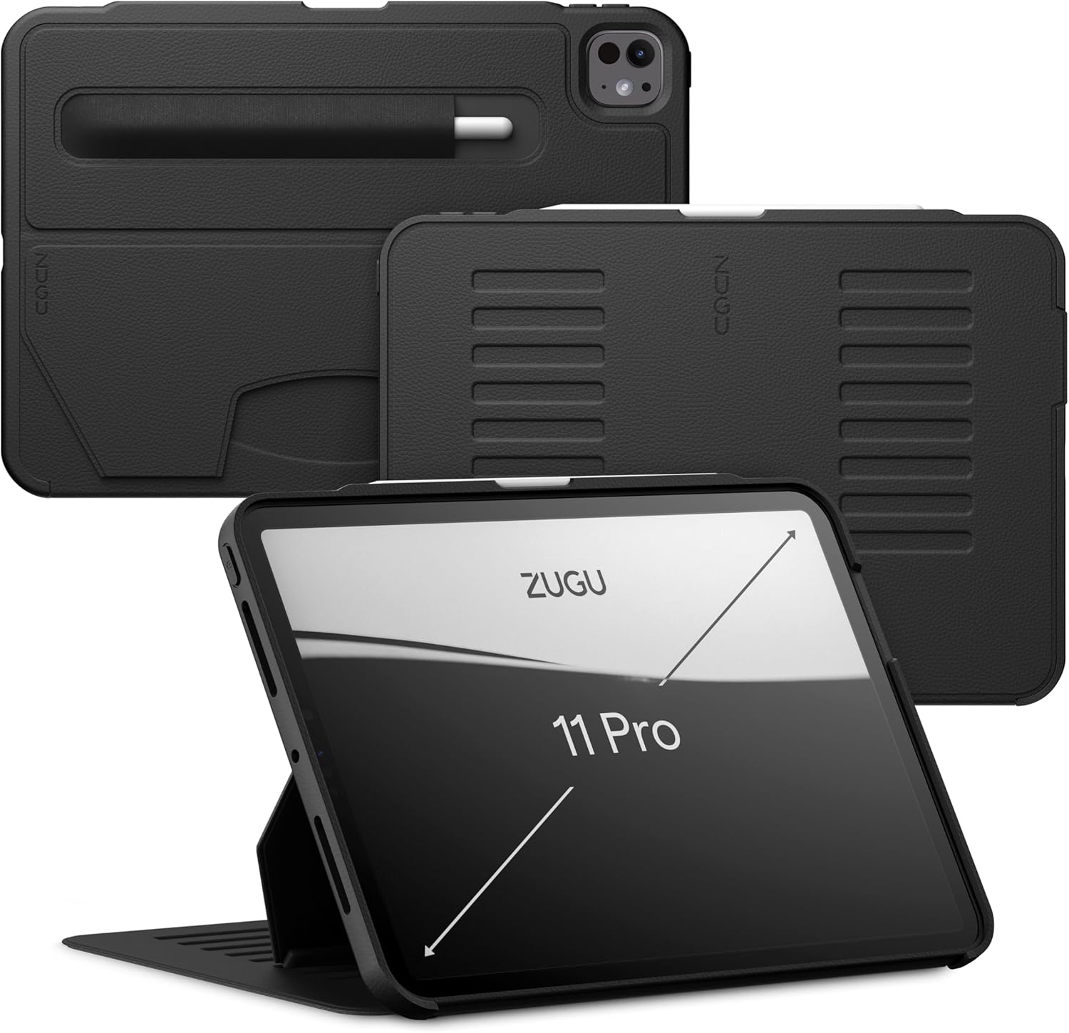 ZUGU CASE for iPad Pro 11-inch M4/M5 (2024/2025) - Ultra-Slim Protective Cover, 8-Angle Stand, Pencil Charging