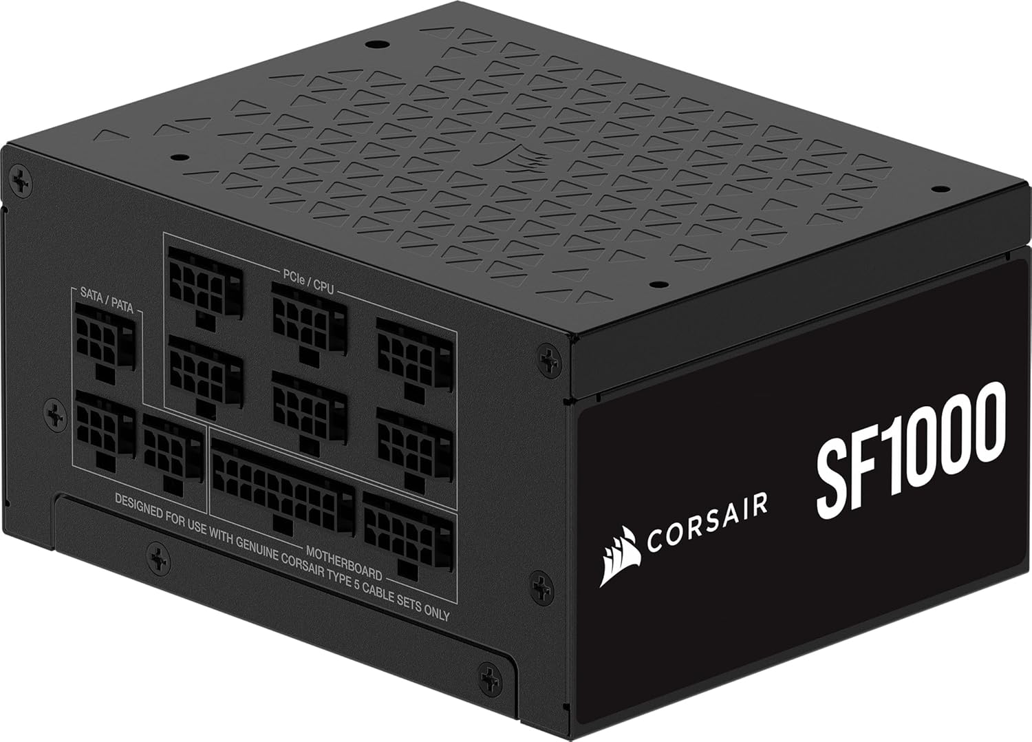 Corsair SF1000 (2024) Fully Modular Low Noise 80 Plus Platinum ATX Power Supply - ATX 3.1 Compatible - PCIe 5.1 Compatible - SFX-to-ATX Support Included - Black
