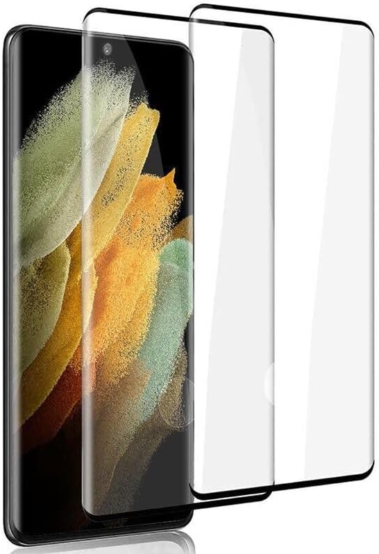 Tempered Glass Screen Protector For Samsung Galaxy S21, S21+, S21 Ultra 5G, S22, S22 Ultra, S22 Plus, S23, S23 Ultra, S23 Plus, S23 FE, A54 5G, A34 5G 3D, Anti-Scratch, Bubble Free, Easy to Install (Galaxy S21 Ultra)