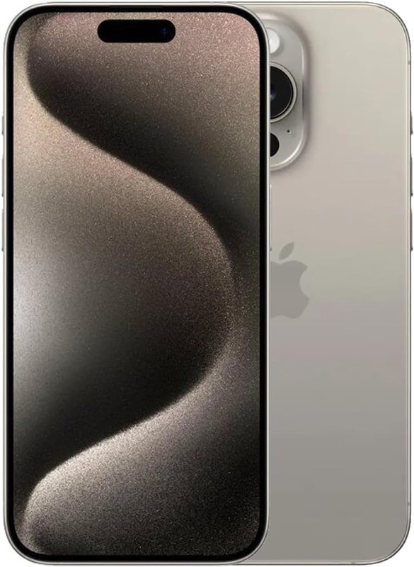 Apple iPhone 15 Pro Max (512 GB) - Natural Titanium (Renewed)