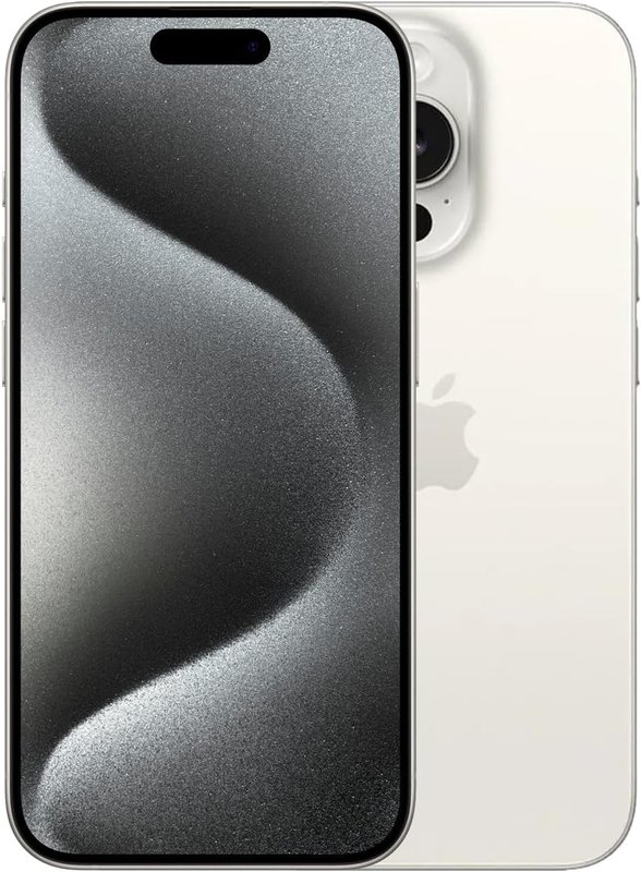 Apple iPhone 15 Pro Max (256 GB) - White Titanium (Renewed)