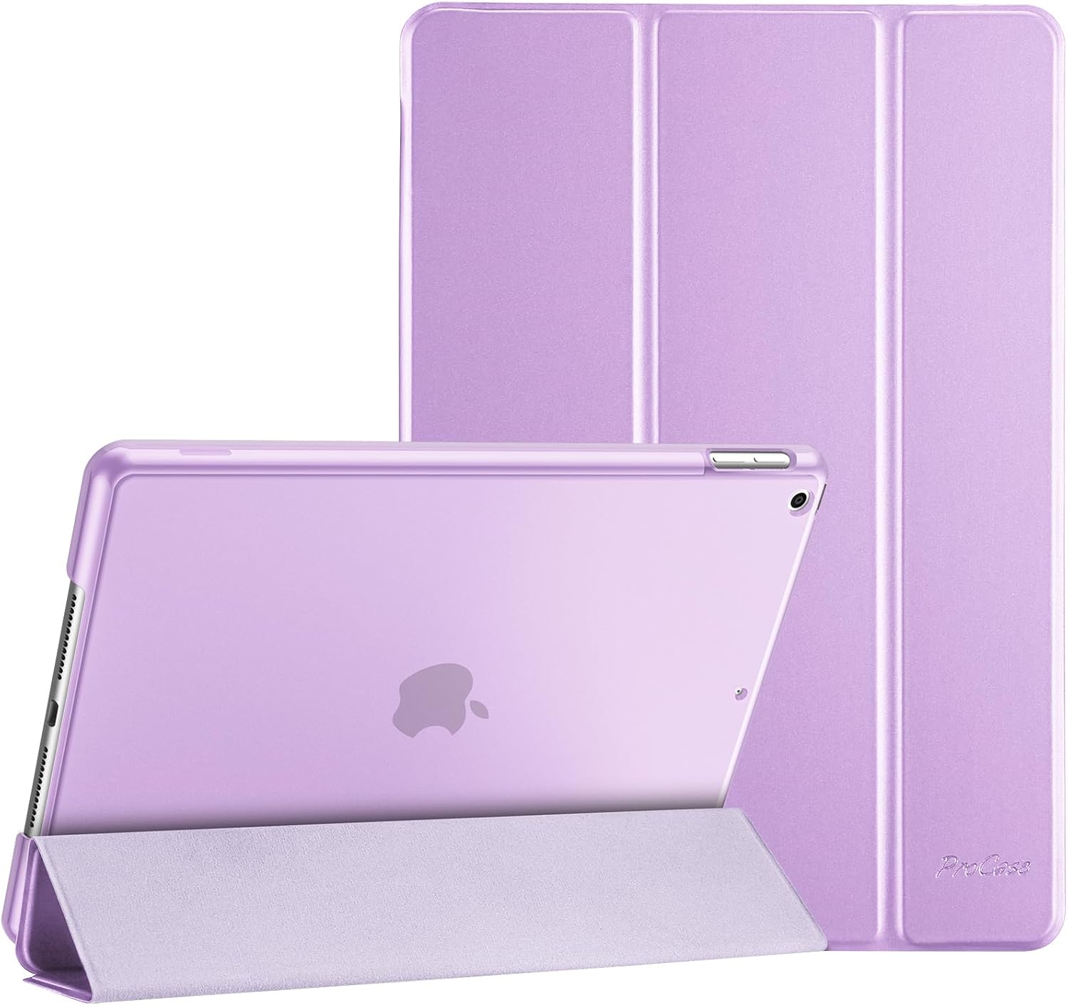 ProCase iPad 10.2 Case 9th Gen 2021/ iPad 8th Gen 2020/ 7th Gen 2019, Slim Stand Hard Back Shell Protective Smart Cover Case for 10.2 Inch iPad 9/8/7 -Violet