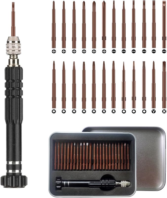 24-in-1 Mini Screwdriver Set, Miniature Screwdriver, Tiny Precision Screwdriver, Eyeglasses, Sunglasses, Watches, Jewelry, Cell Phone Repair Tool Set