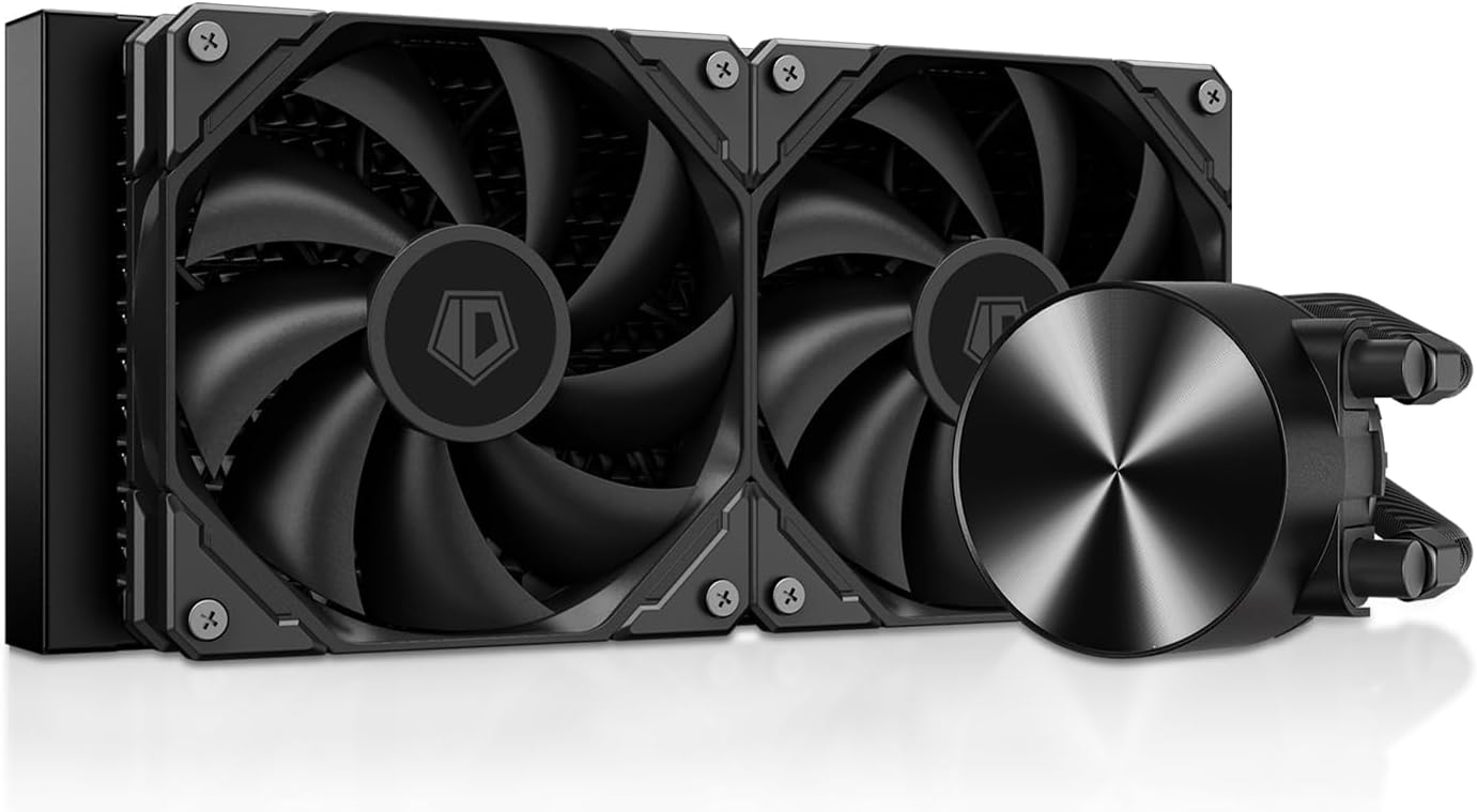 ID-COOLING FX240 PRO Liquid CPU Cooler for Desktop - 240mm AIO Cooler, 2 x 120mm High-efficient Fans, Special CD Pattern Pump Header, Intel & AMD Compatible