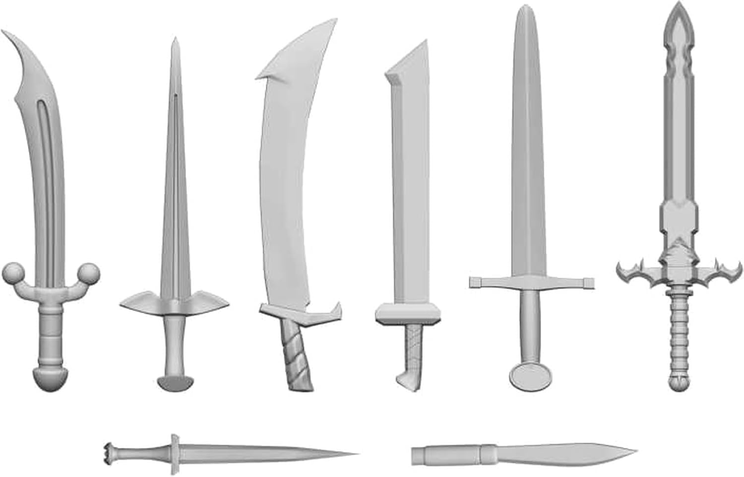 Green Staff World GSWD-12791 Sword Dagger 3D Printer Kit Non-Scale 3D Print Set