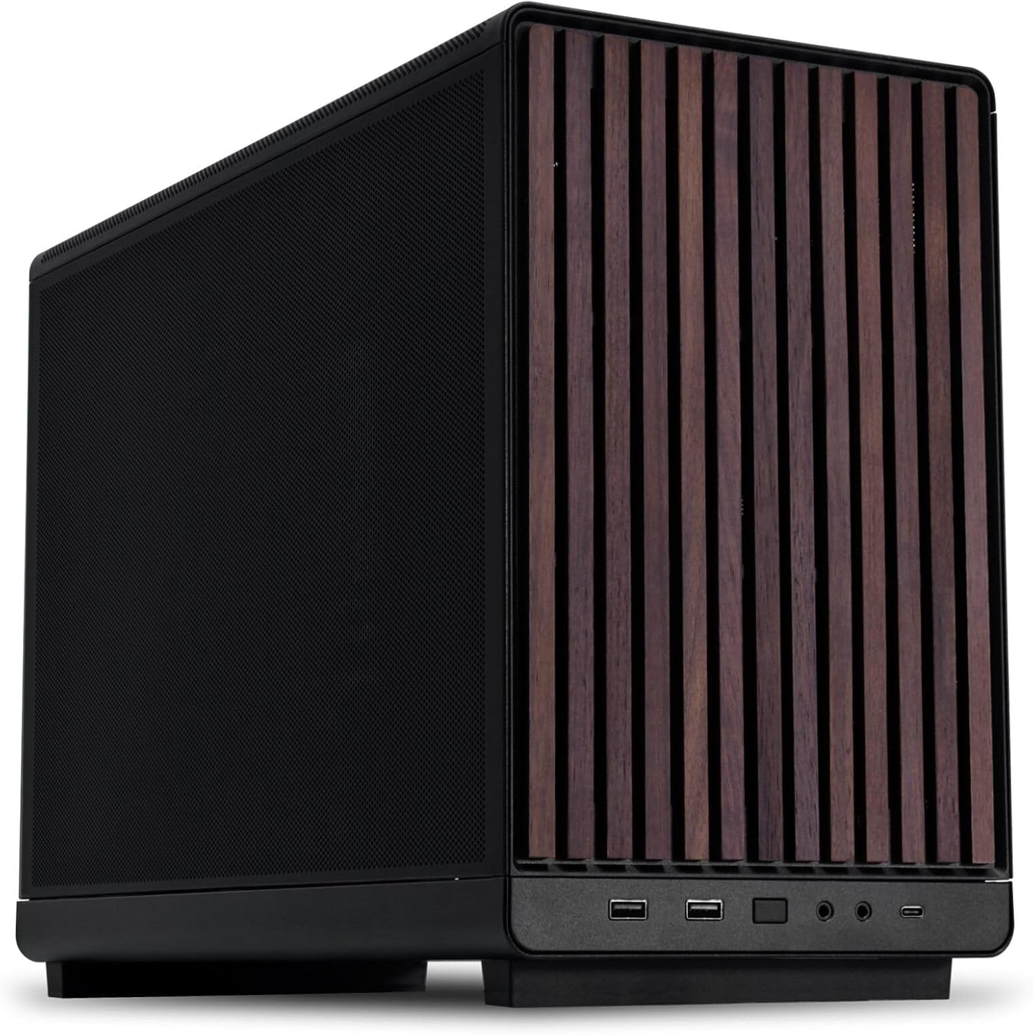 Lian Li DAN-A3 Front Wooden and Steel Mesh Side Panel mATX Case - Black (PC-A3X-WD)