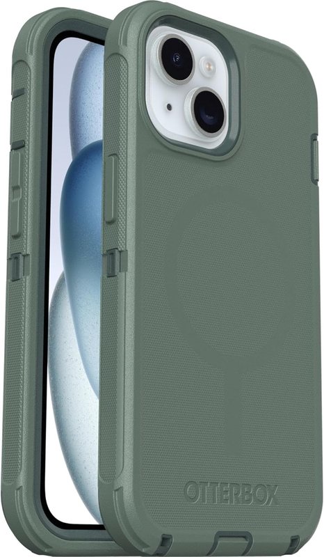 OtterBox Defender Series MagSafe Case for iPhone 17e, 16e, 15, 14, 13, Shockproof, Drop Proof, Ultra-Rugged, Protective Case, 7X Tested to Military Standard, Green