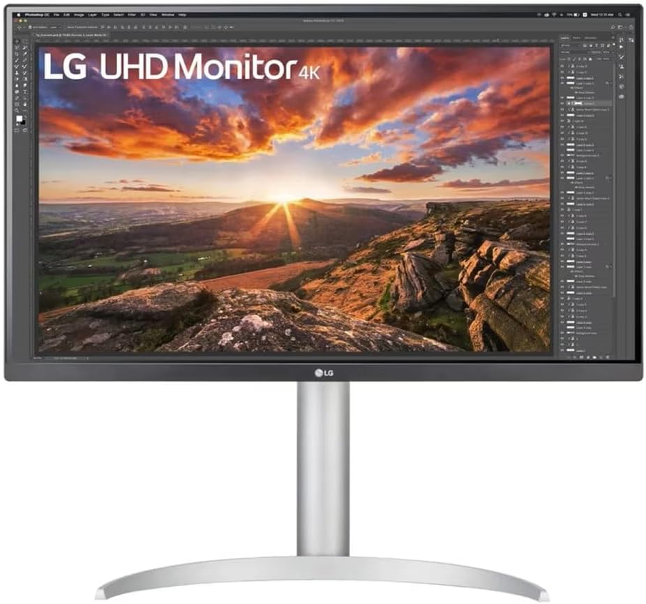 LG 27UP850K-W 27" UHD 4K IPS Monitor, VESA DisplayHDR™ 400, DCI-P3 95% (Typ.), USB Type-C, AMD FreeSync, Adjustable Stand