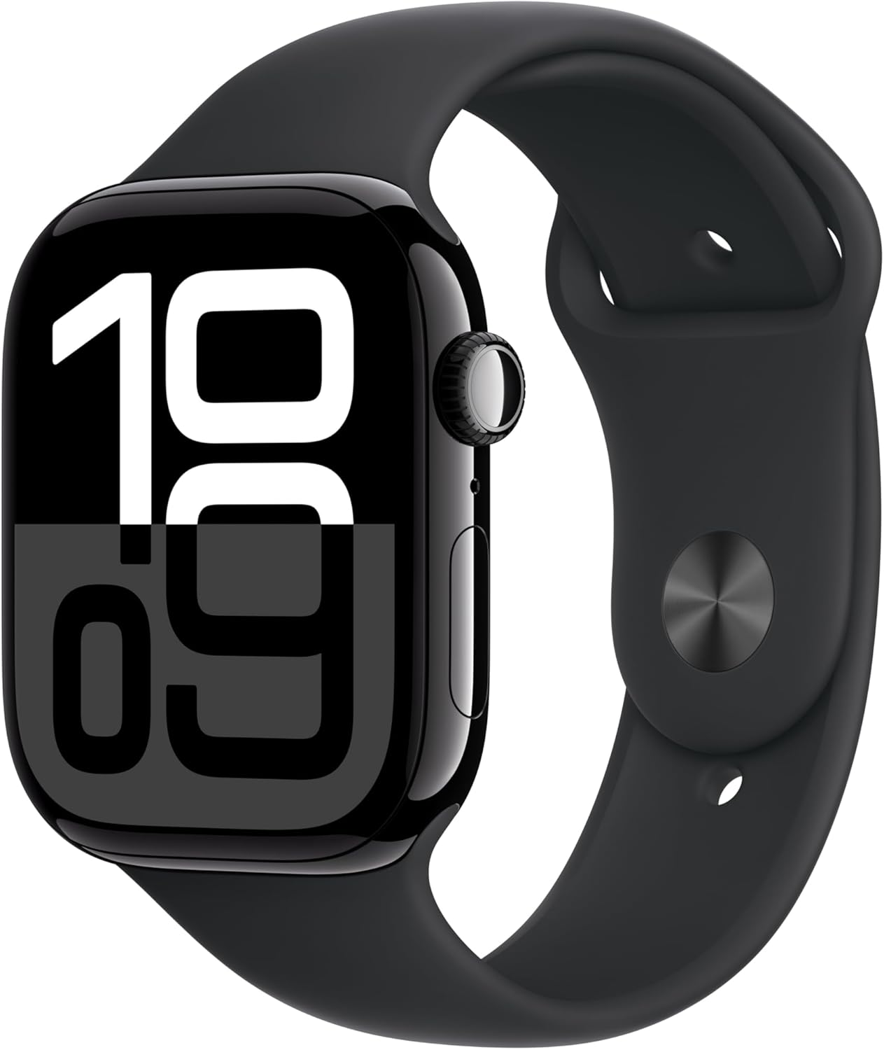Apple Watch Series 10 GPS 46mm Jet Black Aluminium Case with Black Sport Band