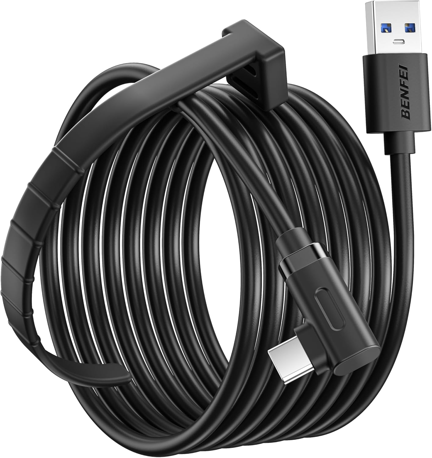 BENFEI Link Cable 16 FT Compatible with Oculus/Meta Quest 3, Quest2/Pro/Pico 4 Accessories and PC/SteamVR, High Speed PC Data Transfer, USB 3.0 to USB C Cable for VR Headset