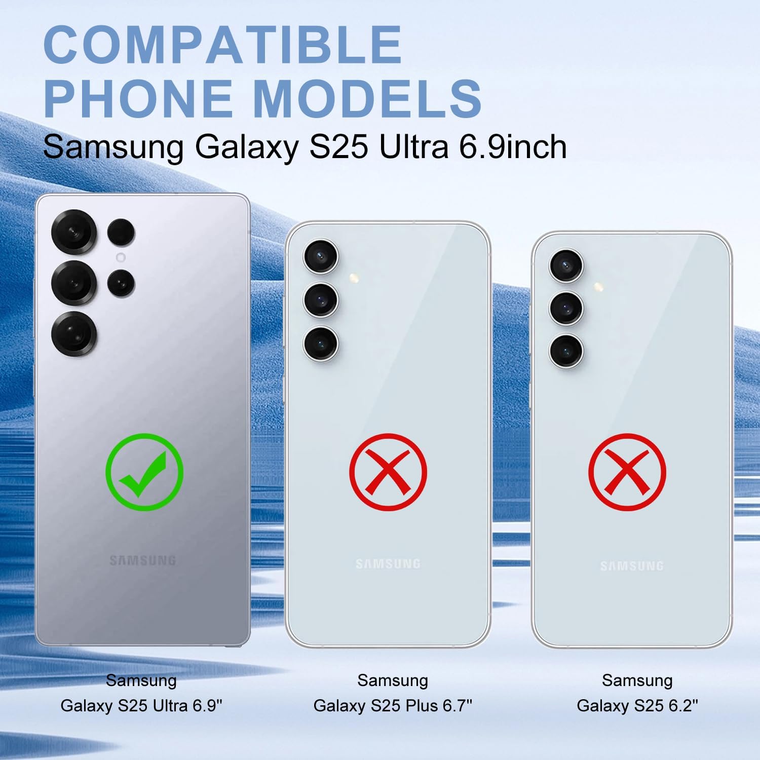 Tersely 9H Tempered Glass Screen Protector for Samsung Galaxy S25 Ultra - 4-Pack with Alignment Frame