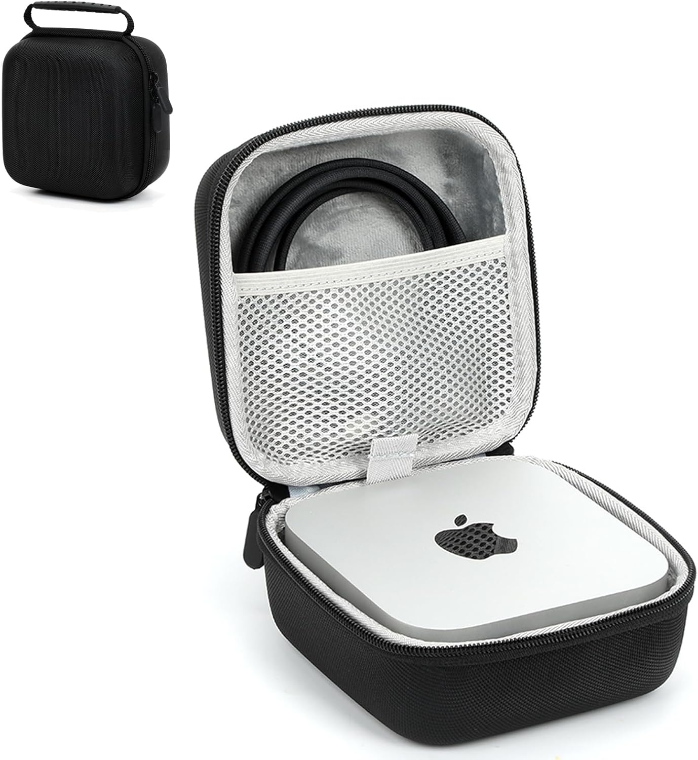 Hard Case for Apple Mac Mini M4,Durable Storage Box Compatible with 2024 Mac Mini M4/M4 Pro Accessories,Compact & Portable Organizer with Shockproof Design Travel & Office Use (Black)