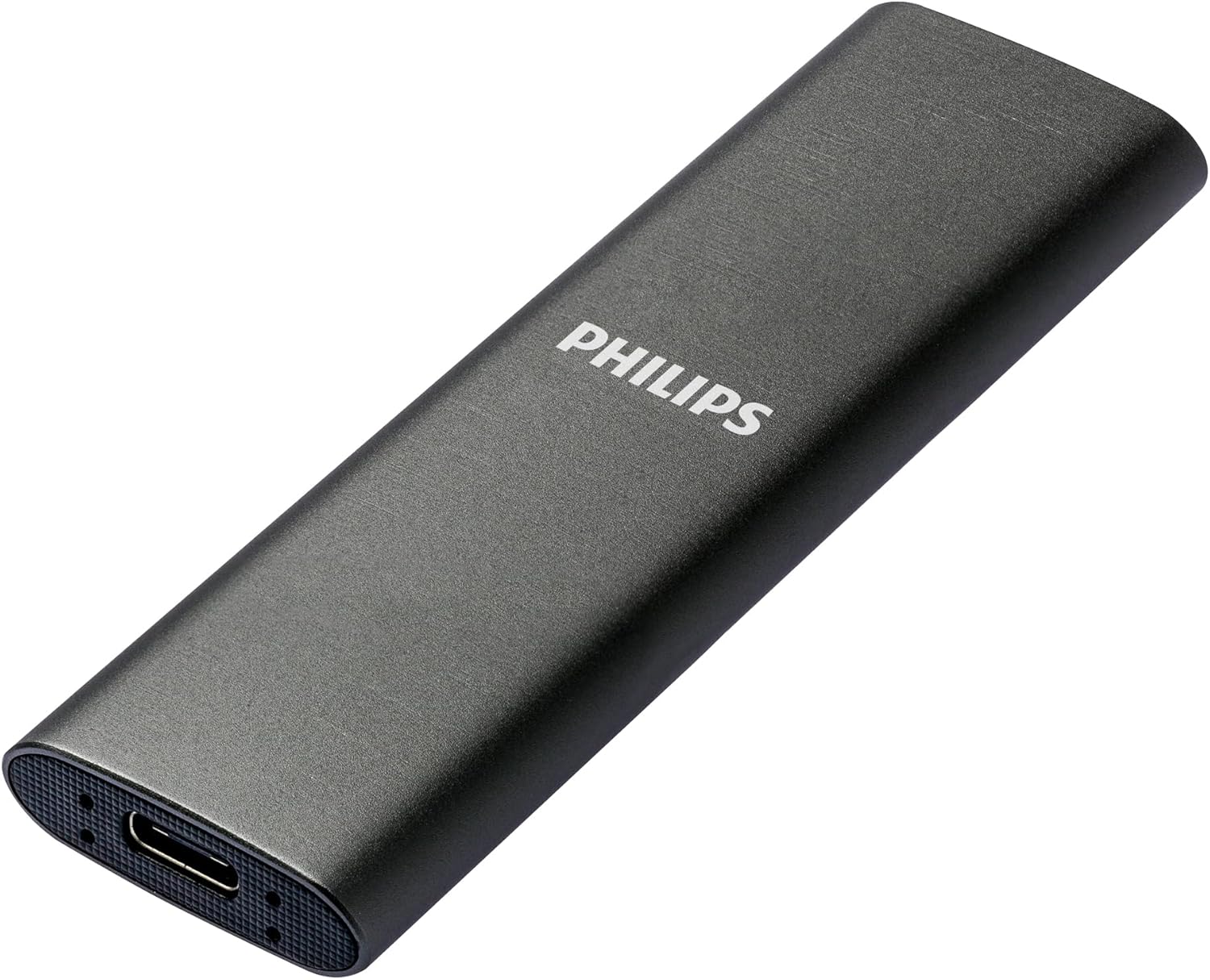 Philips External Portable SSD 1TB - Ultra Slim SATA Ultra Speed USB-C, Read Speed up to 540MB/s, Aluminium