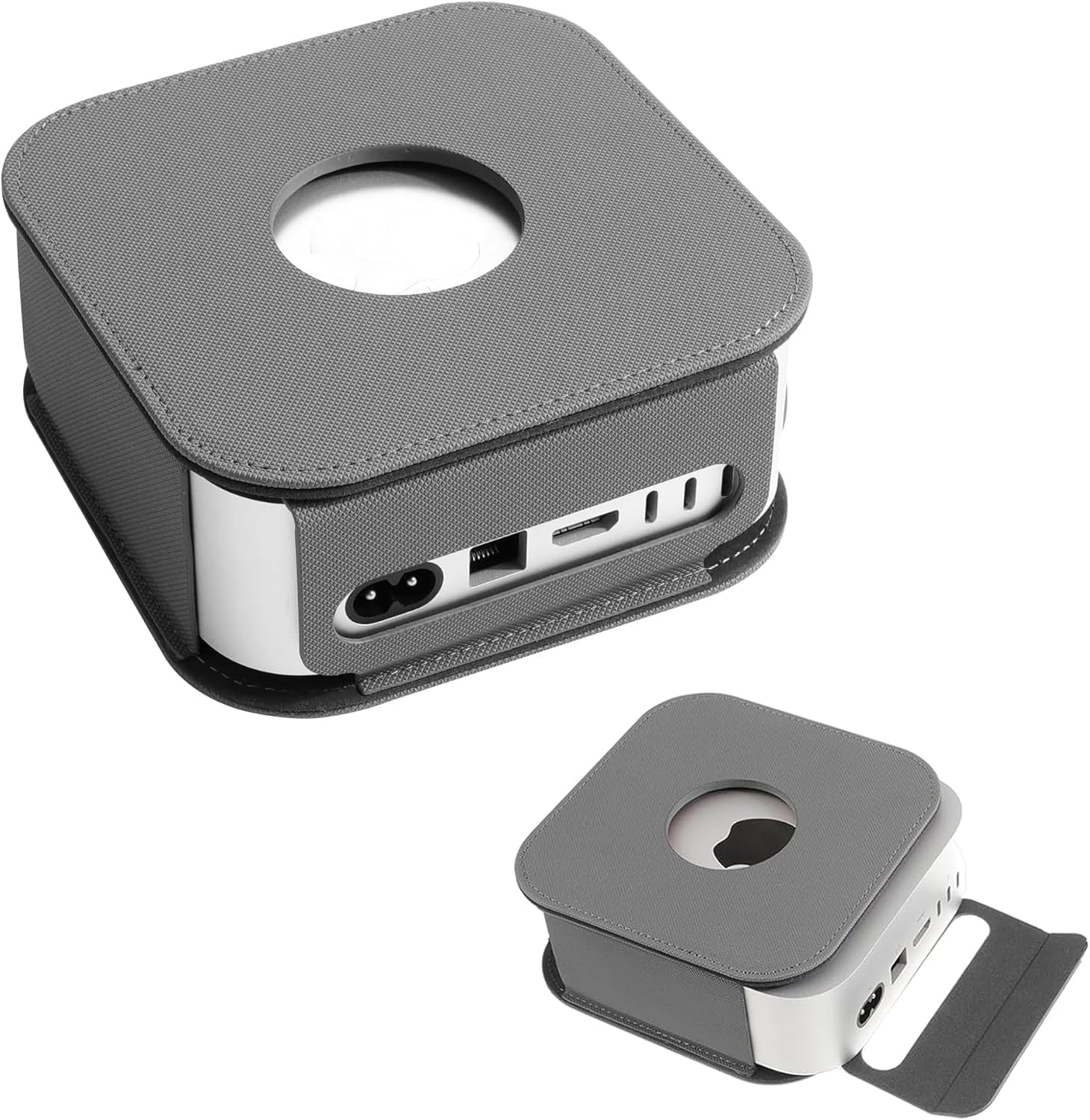 Leather Case for Apple Mac mini Desktop Computer M4/M4 Pro 2024 (Grey)