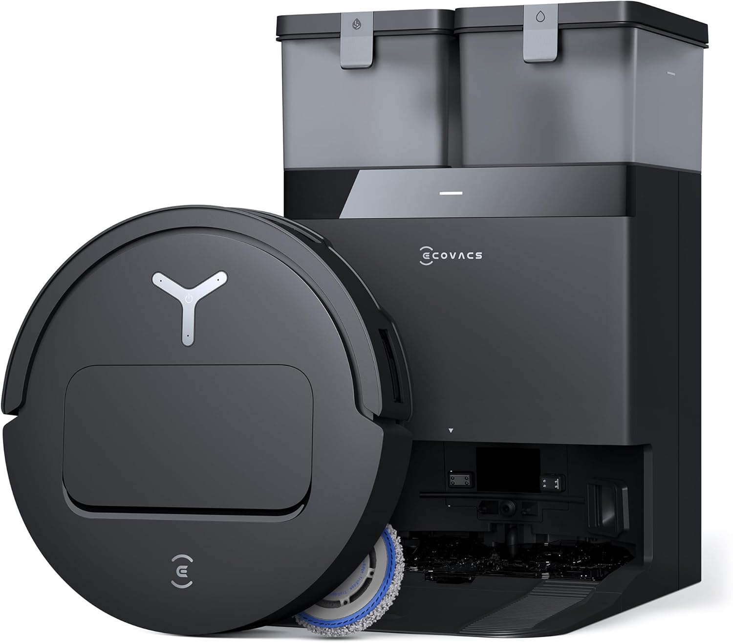 ECOVACS DEEBOT T50 PRO Omni Robot Vacuum and Mop, 8.1cm Ultra-Thin, 15000Pa Suction, ZeroTangle, TruEdge 2.0, AIVI 3.0, Auto Mop Wash, Dry, Refill, Self-Emptying