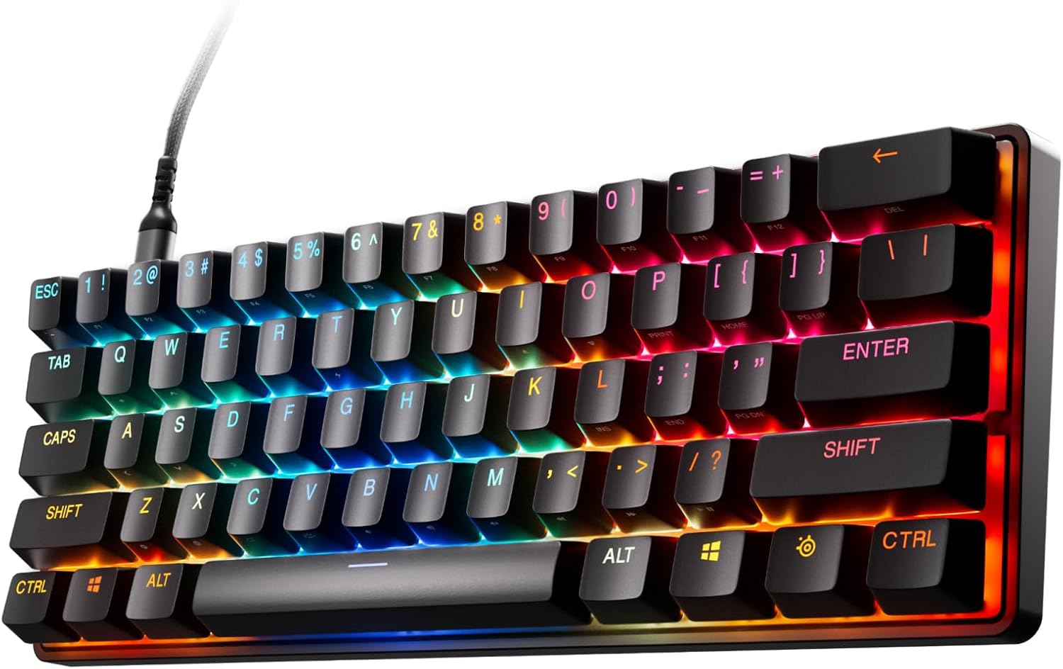 SteelSeries Apex Pro Mini Gen 3 - HyperMagnetic Gaming Keyboard - Adjustable Actuation - Rapid Trigger - Game-Ready Presets - Protection Mode - Rapid Tap/SOCD - PBT Keycaps - USB-C - UK QWERTY