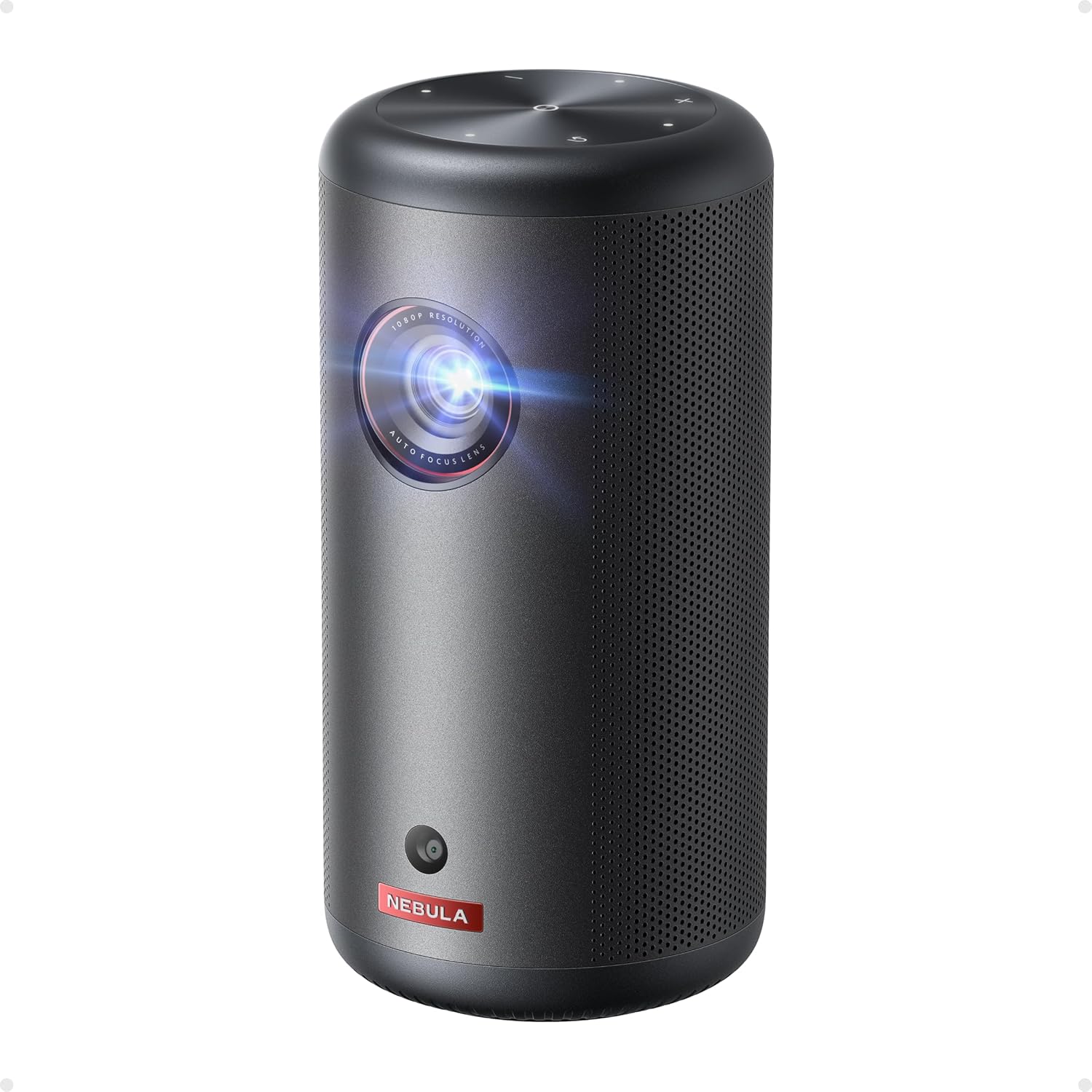 NEBULA Capsule 3 Laser Projector — Google TV, Official Netflix, 1080P, Dolby Digital, 120-Inch, 2.5Hr Battery, Portable