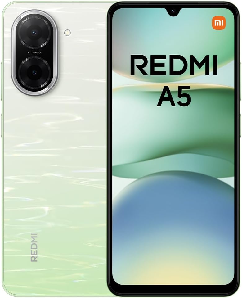 Xiaomi Redmi A5 Smartphone – 3GB+64GB, 6.52" HD+ Display, 5000mAh Battery, Android 13 Go Edition, Dual SIM – Green