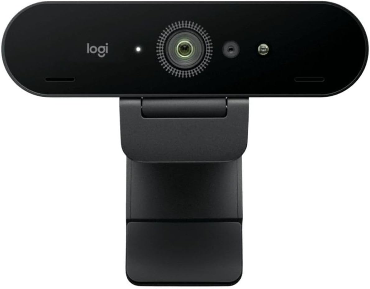 Logitech Brio 4K Webcam, Video Calling, Noise-Cancelling mic, HD Auto Light Correction, Wide Field of View, Works with Microsoft Teams, Zoom, Google Voice, Google Meet, PC/Mac/Laptop/MacBook/Tablet