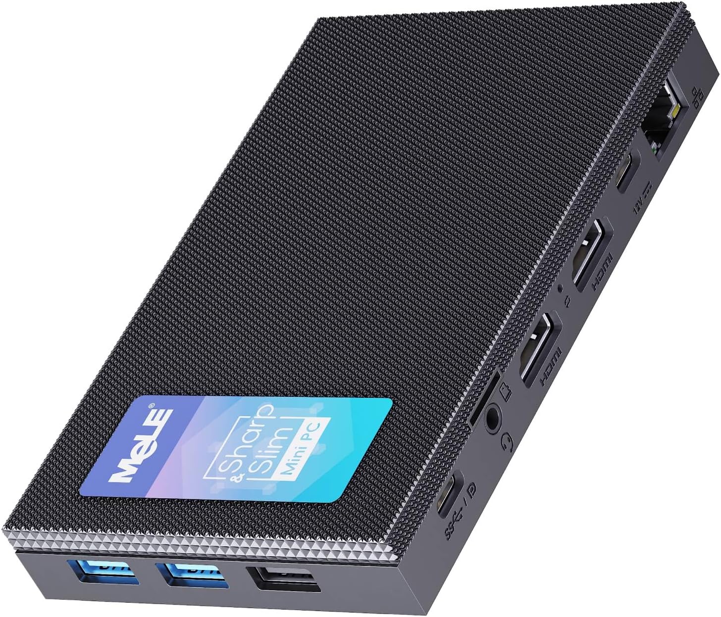 MeLE Fanless Mini PC with Win-11-Pro, Quieter4C N150 8GB RAM LPDDR5 128GB, Support 4K Triple Display via Dual HDMI & All-in-One USB-C, WiFi 5, BT5.1 Small Micro Desktop Computer on Industrial Business