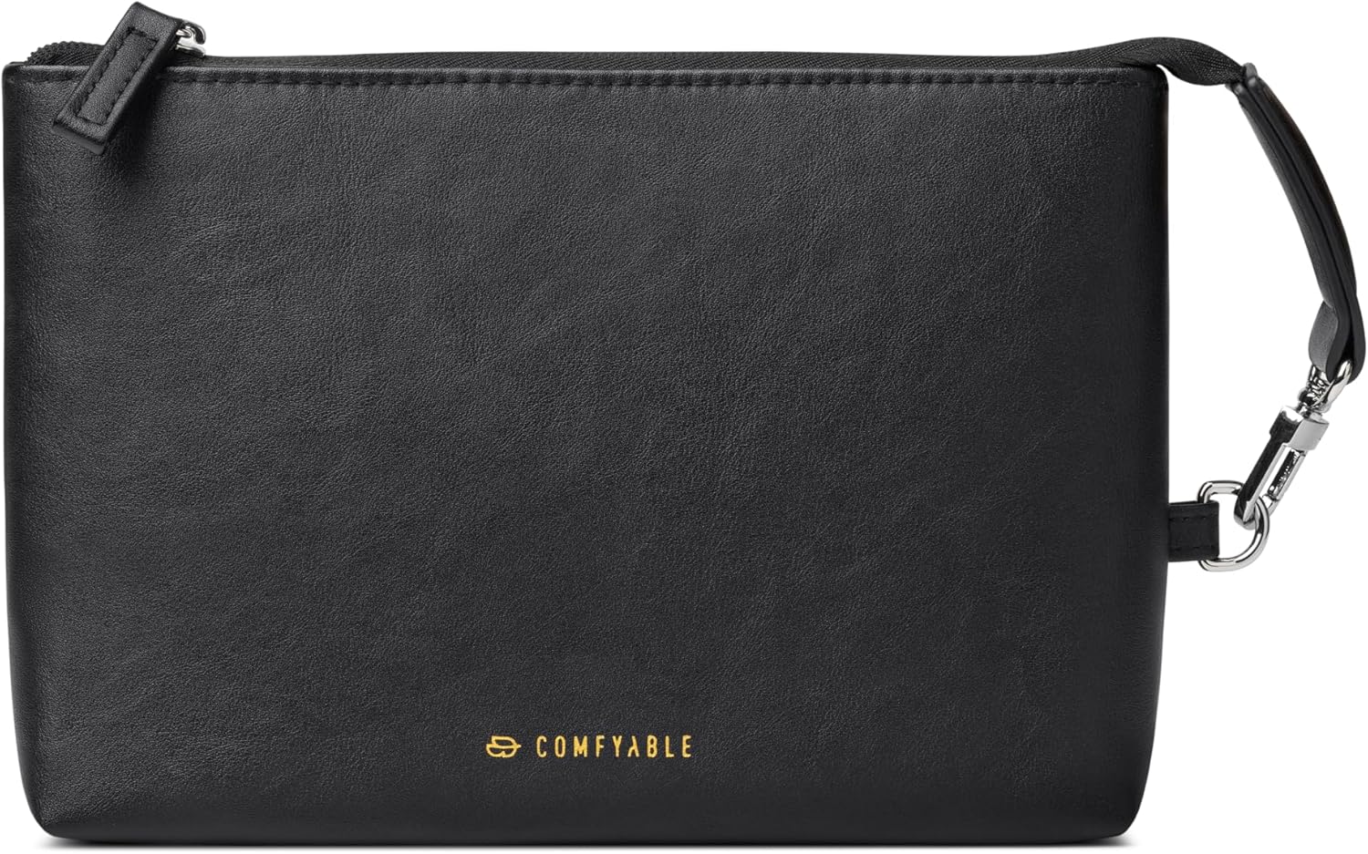 Comfyable Electronic Organizer Travel Case, Cord Storage Bag for Tech Accessories, Water-resistant Cable Organizer, Premium Leather Pouch for Charger, Phone, Cable, Mouse, Power Bank, Black