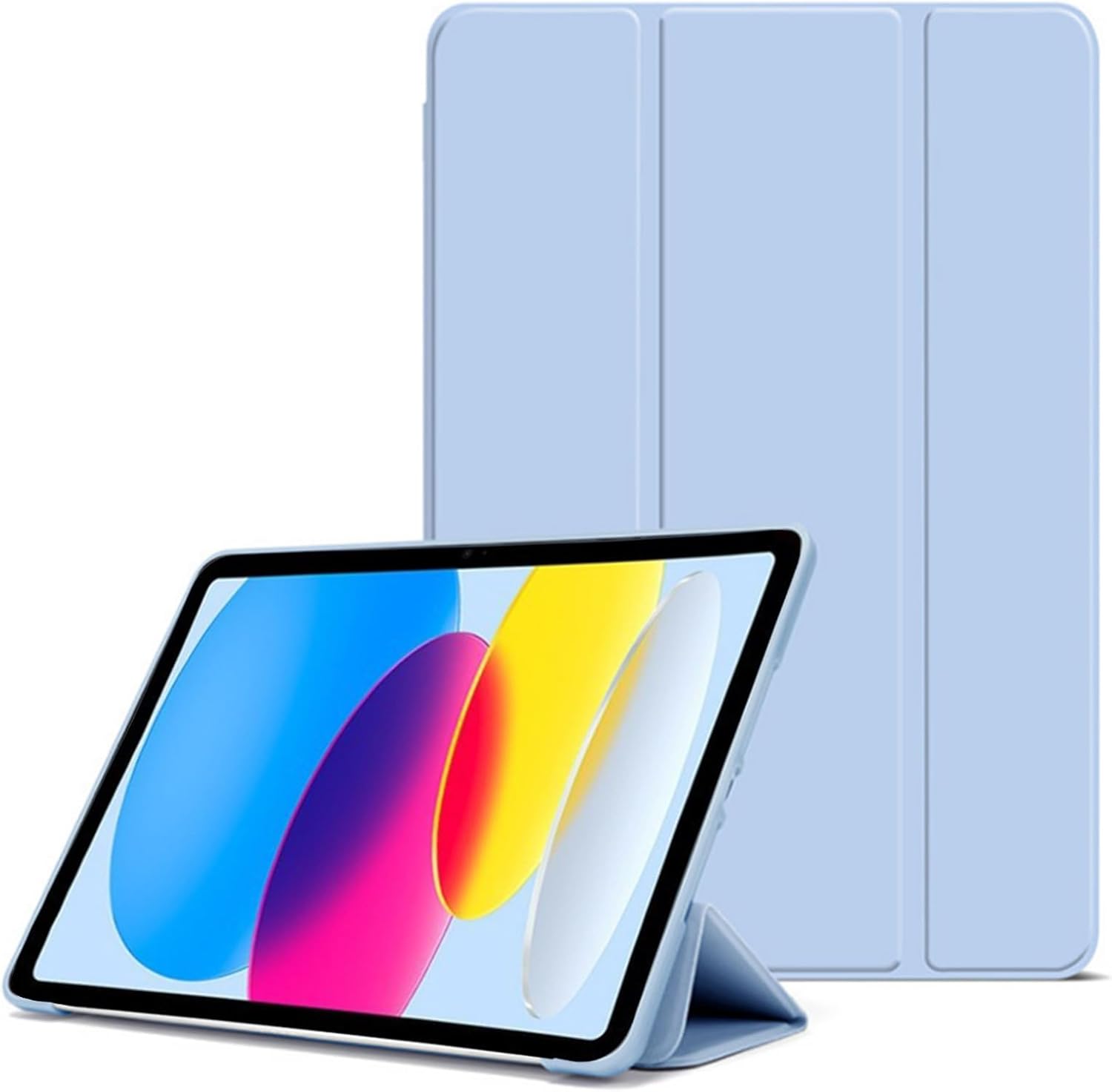 Magnetic Case for iPad (A16) 11th Generation 11 Inch 2025/ iPad 10th Generation 10.9 Inch 2022,Tri-Fold Slim Tablet Cover with Auto Wake/Sleep,Anti-Fingerprint (Light Blue)
