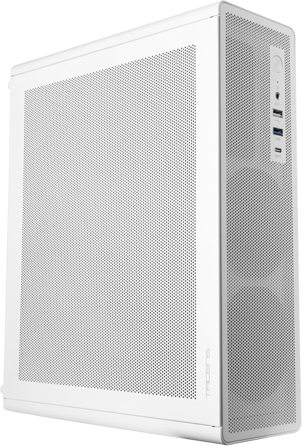Tacens Aeroslim500, PC Case MicroATX, Dust Protection Mesh Panels, TFX Power Supply 500 W, Front Fan FDB 90 mm, Slim Mini Tower Compatible with MicroATX and Mini-ITX, USB-C and USB 3.0, White