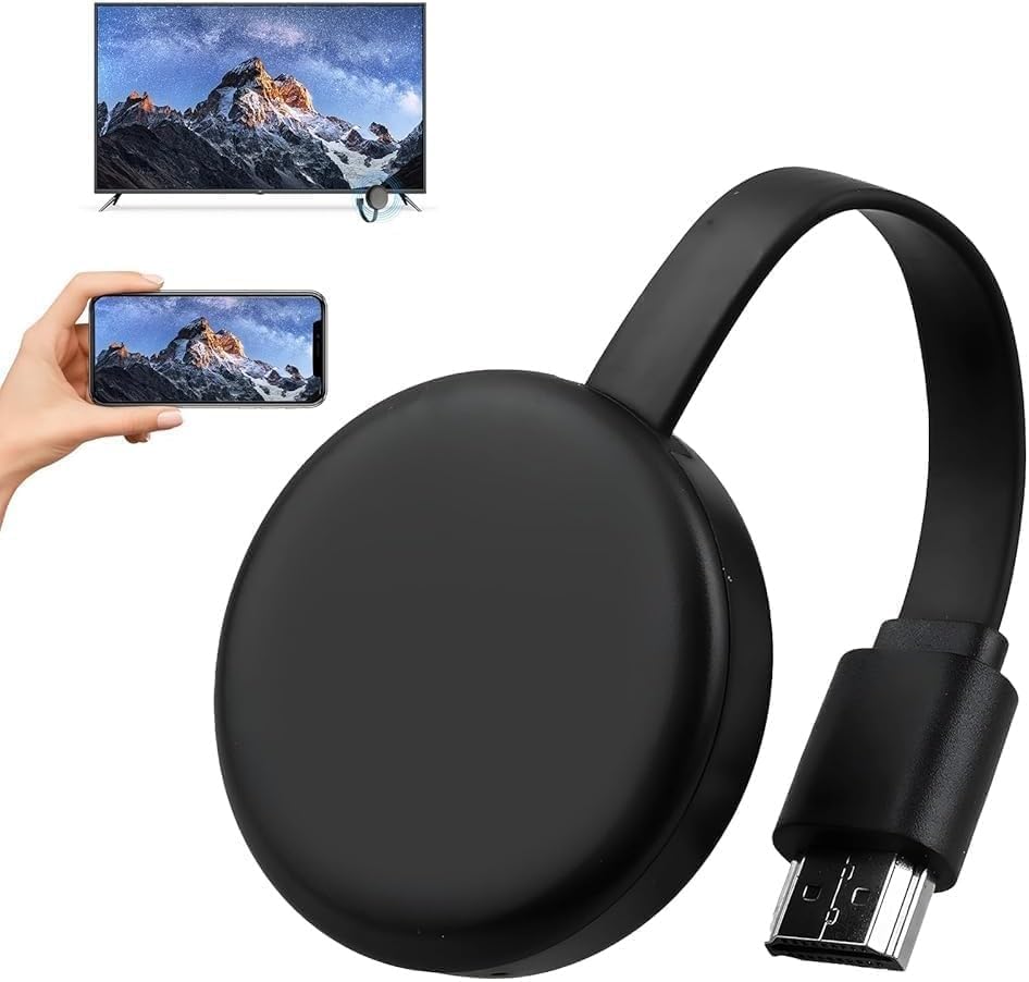 Wireless HDMI Dongle 1080P Full HD Miracast HiFi HDMI Dongle 5G Wireless Smart Media Player Streaming for Miracast/iOS/Mac OS/Airplay/Android/Windows/DLNA to HDTV, Monitor, Projector