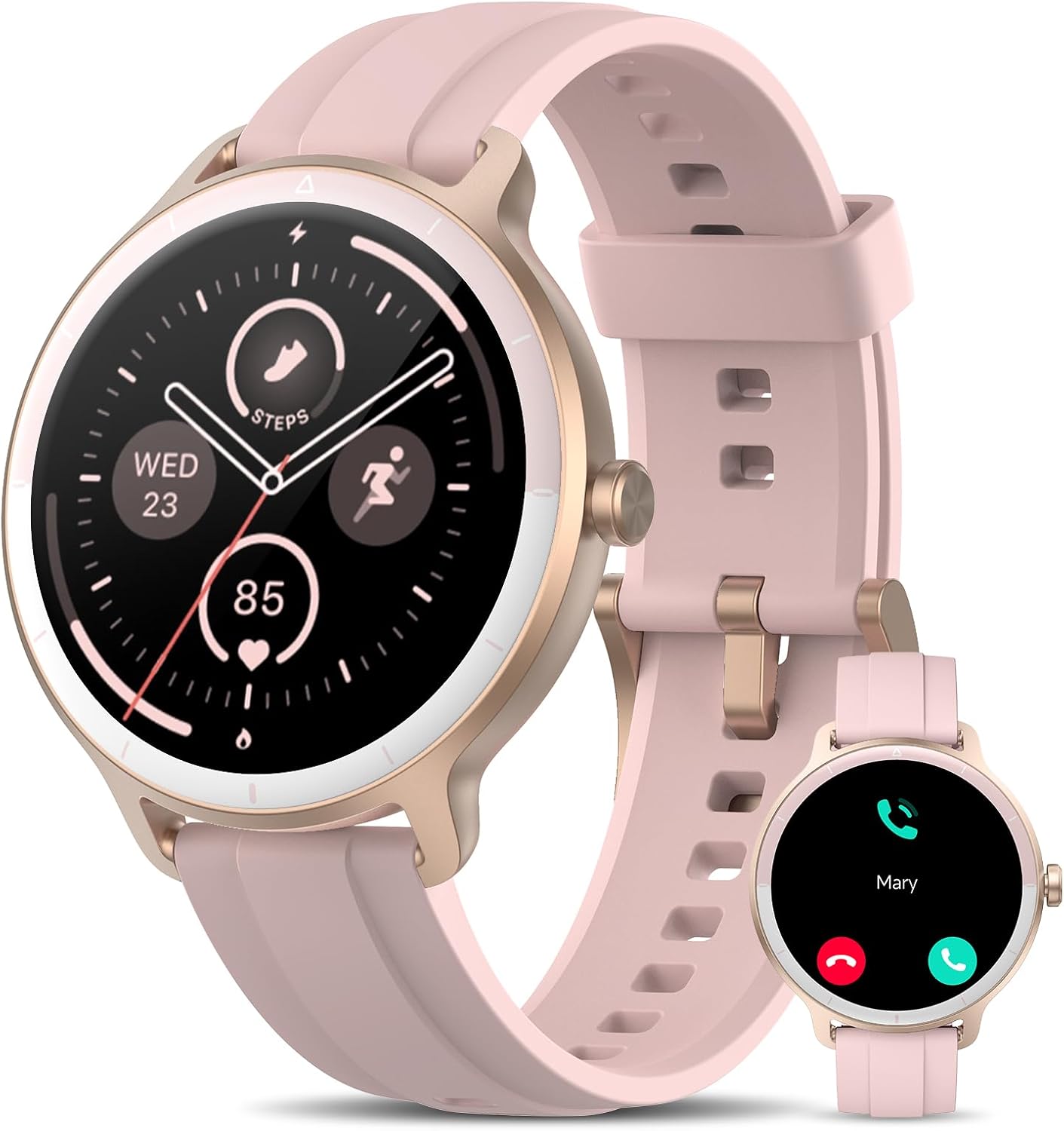 Smart Watch for Men Women, 1.27" HD Touchscreen Fitness Tracker, Bluetooth Calling, 100+ Sports Modes, Sleep Monitor, IP68 Waterproof, Compatible with Android & iOS