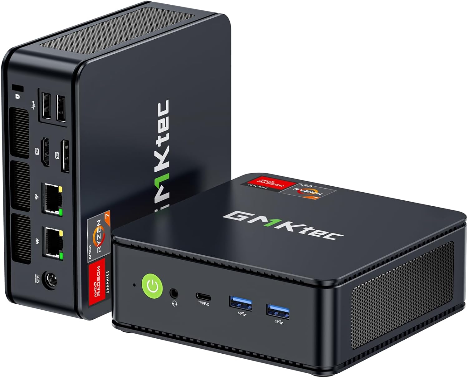 GMKtec M5 Ultra Gaming Mini PC Ryzen 7 7730U (Upgraded 7430U/ 5825U), 16GB RAM 1TB SSD Dual NIC LAN 2.5GbE Desktop Computers, Triple 4K Display, WiFi 6E, USB-C, BT 5.2, DP, HDMI 2.0