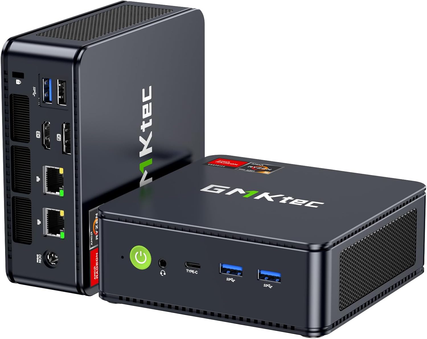 GMKtec Mini PC Ryzen 5 7640HS (stronger than 6800H) with graphics card AMD 760M, 16GB DDR5 RAM 512G PCIe3.0 SSD, M6 Ultra Gaming Mini PC with dual 2.5G LAN/WiFi 6E/Triple 4K Display/USB 4.0 for games