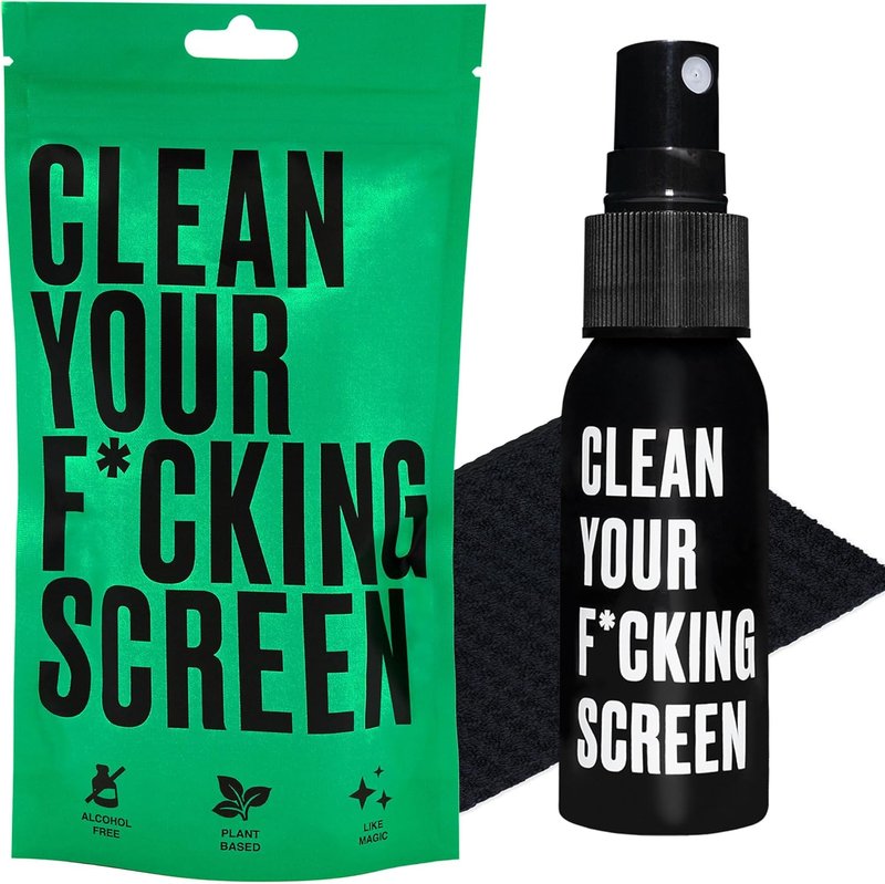 CYFS Professional Screen Cleaning Kit Alcohol-Free & Vegetable - Cleaning Spray & Microfibre Cloth for Camera, DSLR, Smartphone, Laptop, Glasses & Displays - Streak-Free Care