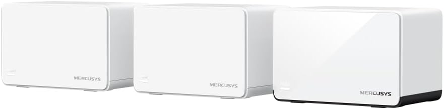 MERCUSYS WiFi 6 Mesh AX3000Mbps, Coverage up to 650 m², Connect up to 150 Devices, 160 MHz Channels, 1 Port 2.5 Gbps and 2 Gigabit Ports, Dual Band WiFi, Easy App Control, Halo H85X (3-Pack)