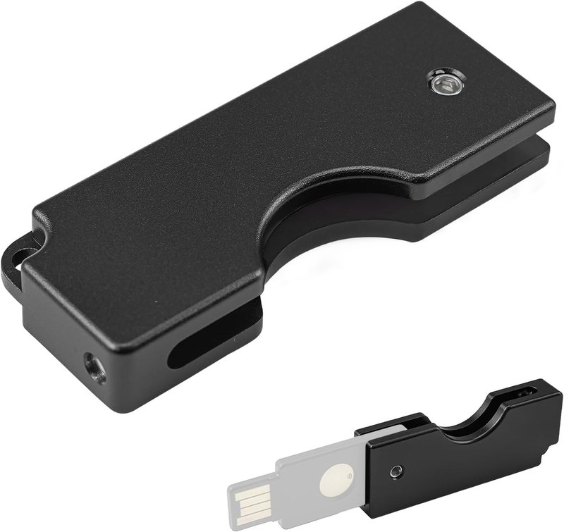 sciuU Metal Foldable Rotating Cover compatible with Yubico Security Key NFC/YubiKey 5 NFC / 5 NFC FIPS, USB-A Connector - Scratch-Resistant Protective Aluminium Alloy Case - Security Key Not Include