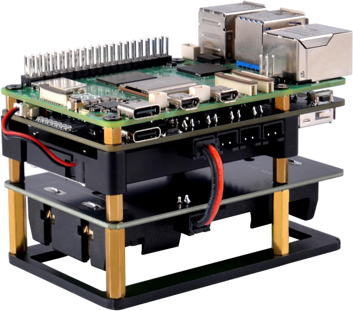 GeeekPi UPS Gen 6 Power Supply Uninterruptible UPS HAT for Raspberry Pi 5/4B, with Aluminum Heatsink