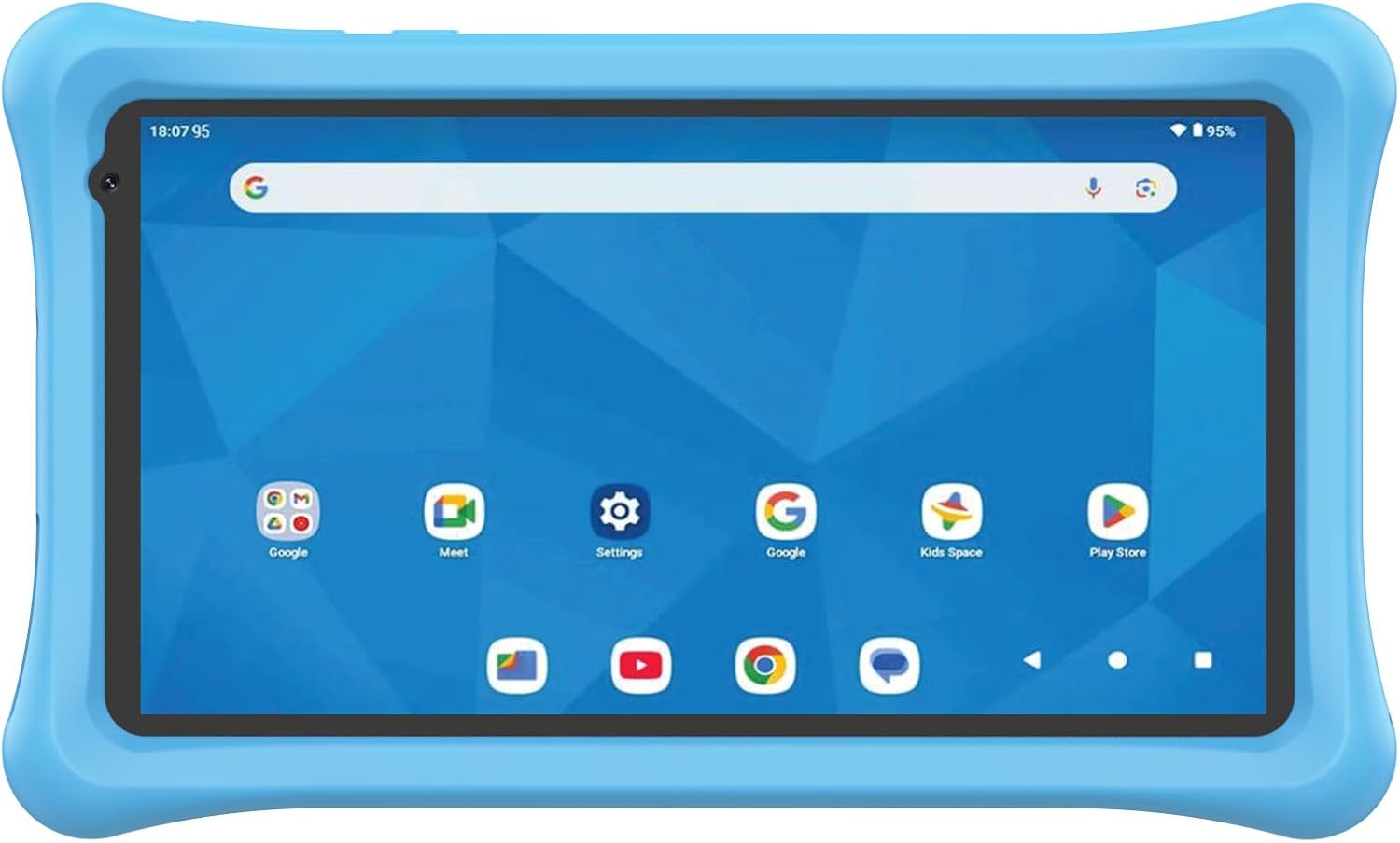 Laser Tablet 7-Inch Android 15 Wi-Fi 6 4GB RAM 64GB Storage USB-C Bluetooth 5.4 IPS Display with Protective Blue Case – Compact and Lightweight