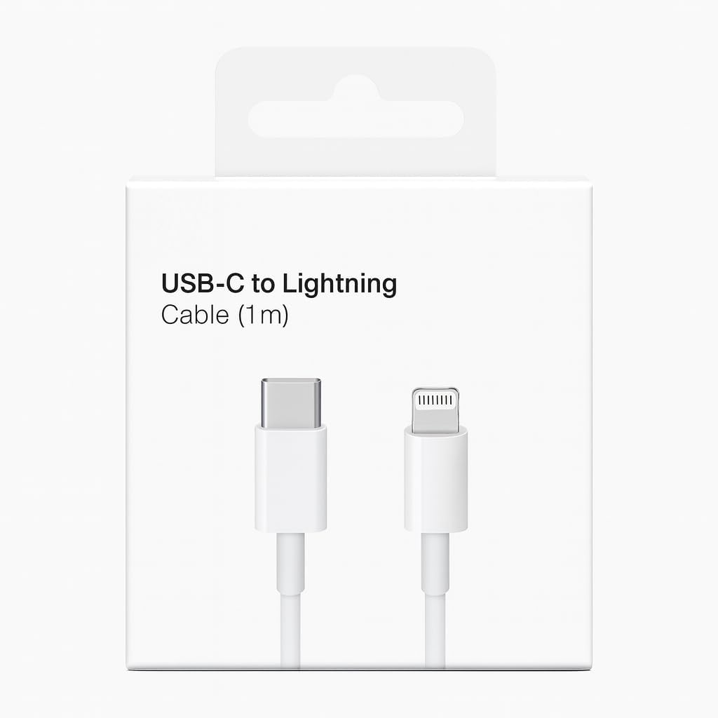 USB-C to Lightning Cable (1m) – Fast Charging & Data Sync Cable for iPhone, iPad, Apple Watch - Durable, Short - High-Speed, Reliable, Efficient - Compatible with iPhone 14/13/12/11/XS/Max/XR/X/8/iPad