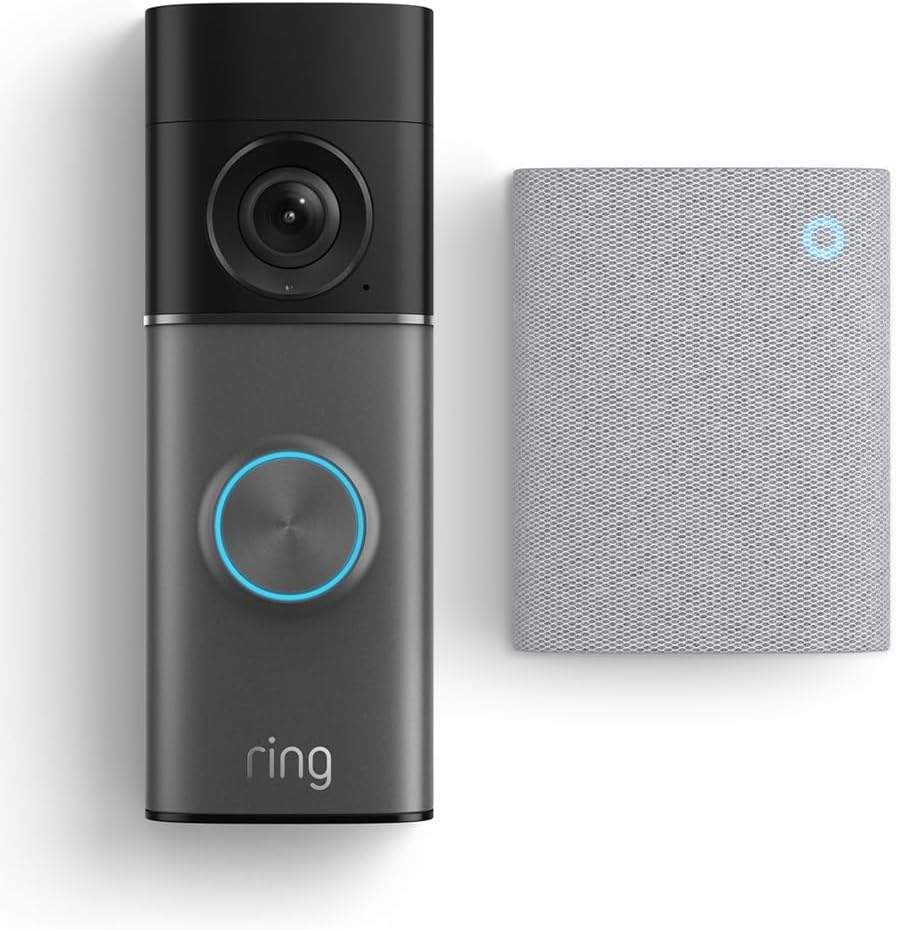 New Ring Wired Video Doorbell Pro (3rd Gen) Hardwired + Chime (3rd Gen) | Smart Doorbell Camera with Retinal 4K, up to 10x Enhanced Zoom | Wide Field of View | 30-day free trial of Ring Protect Plan