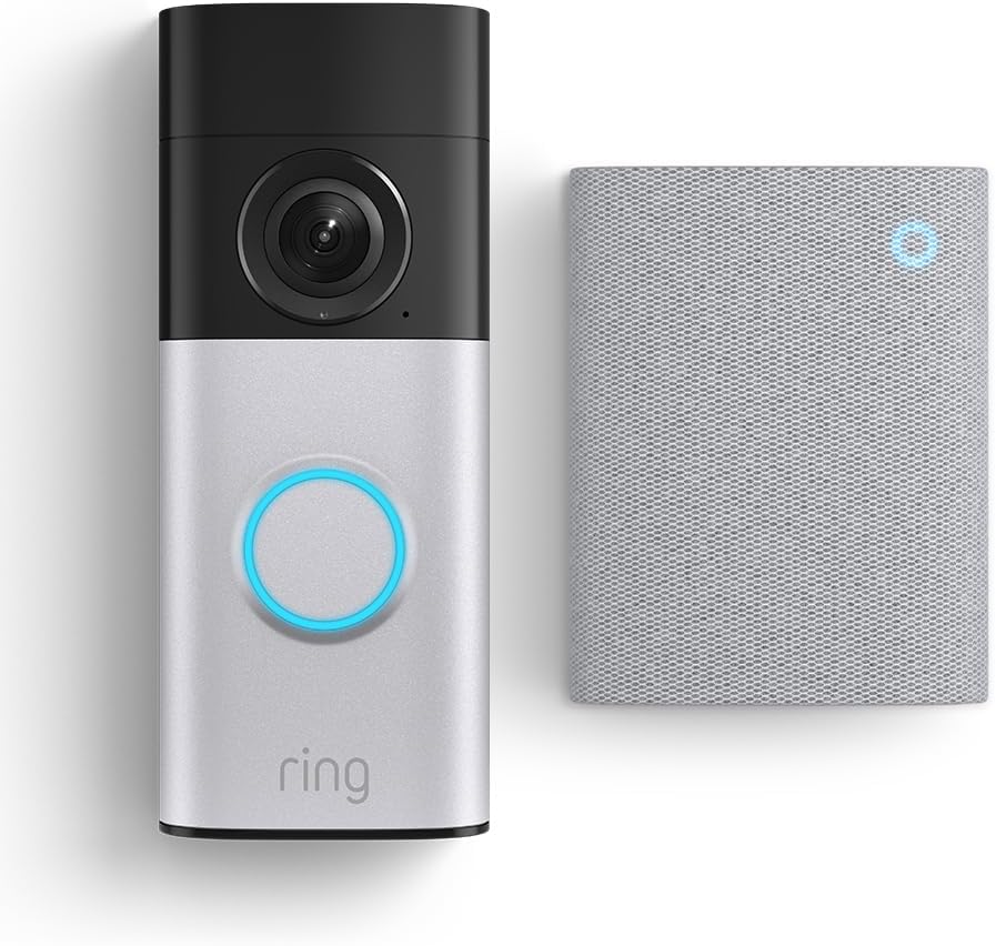 New Ring Wired Video Doorbell Plus (2nd Gen) Hardwired + Chime (3rd Gen) | Smart Doorbell Camera | Retinal 2K | Wide Field of View | Radar Detection | 30-day free trial of Ring Protect Plan