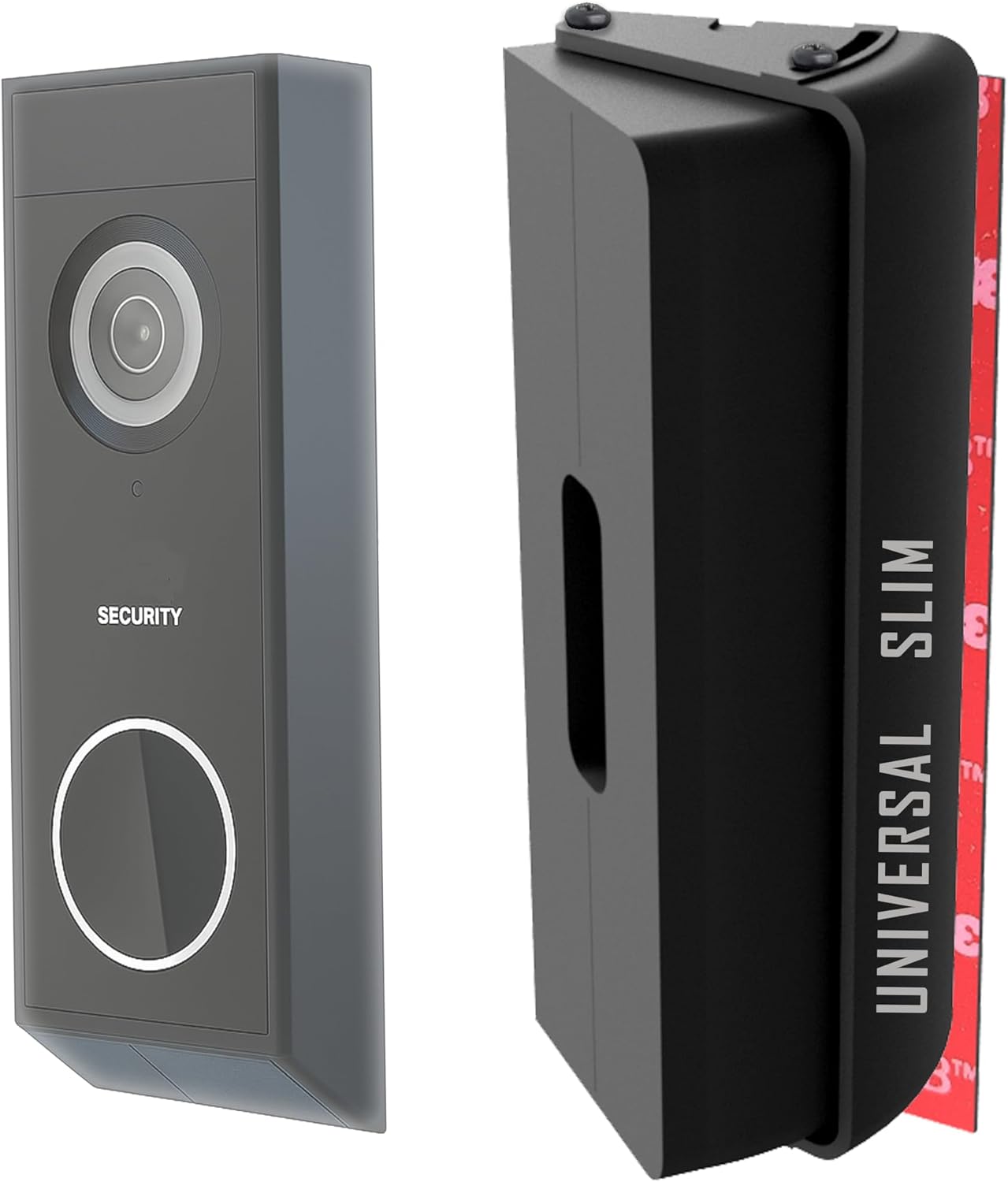 No Drill Adjustable Doorbell Angle Mount for Eufy, Aosu, Arlo, Blink, Nest, Netamo, Reolink, Tapo, Wyze Replacement Angle Adjustment Adapter Mounting Bracket Wedge Kit (Slim)